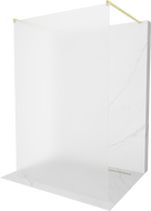 Mexen Kioto volně stojící sprchová zástěna 110 x 200 cm, matné sklo 8 mm, zlatý kartáčovaný - 800-110-002-55-30