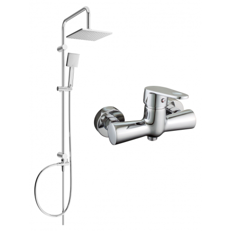 Mexen Tord nástěnný sprchový set s dešťovou sprchou a sprchovou baterií Kama, chrom - 72540200-00