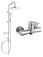 Mexen Erik nástěnná sprchová sada s dešťovou sprchou a sprchovou baterií Kama, chrom - 72540205-00