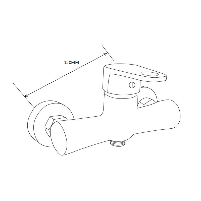 Mexen Sven nástěnná sprchová sada s dešťovou hlavicí a sprchovou baterií Kama, chrom - 72540262-00