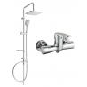 Mexen Sven nástěnná sprchová sada s dešťovou hlavicí a sprchovou baterií Kama, chrom - 72540262-00