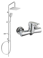 Mexen Sven nástěnná sprchová sada s dešťovou hlavicí a sprchovou baterií Kama, chrom - 72540262-00