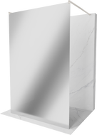 Mexen Kioto samostatně stojící sprchová stěna 100 x 200 cm, zrcadlo 8 mm, kartáčovaný nikl - 800-100-002-97-50