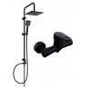 Mexen Tord nástěnná sprchová sada s dešťovou sprchou a sprchovou baterií Kama, černá - 72540200-70