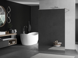 Mexen Kioto volně stojící sprchová stěna 120 x 200 cm, zrcadlo 8 mm, kartáčovaný nikl - 800-120-002-97-50