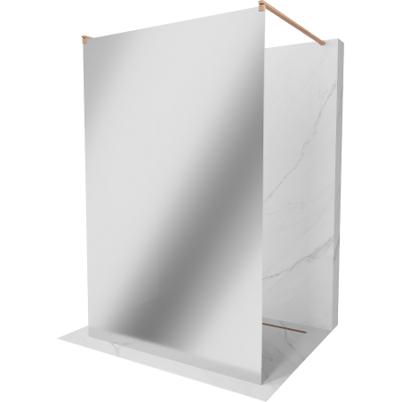 Mexen Kioto volně stojící sprchová stěna 110 x 200 cm, zrcadlo 8 mm, kartáčovaná měď - 800-110-002-65-50