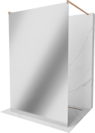 Mexen Kioto volně stojící sprchová stěna 120 x 200 cm, zrcadlo 8 mm, kartáčovaná měď - 800-120-002-65-50