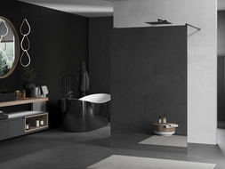 Mexen Kioto volně stojící sprchová zástěna 110 x 200 cm, zrcadlo 8 mm, kartáčovaná gun gray - 800-110-002-66-50