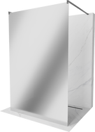 Mexen Kioto sprchová zástěna volně stojící 120 x 200 cm, zrcadlo 8 mm, kartáčovaná gun šedá - 800-120-002-66-50