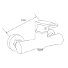 Mexen Kama Sven nástěnná sprchová sada s dešťovou sprchou a sprchovou baterií, černá - 72540262-70