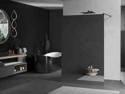 Mexen Kioto sprchová zástěna volně stojící 130 x 200 cm, zrcadlo 8 mm, kartáčovaná gun šedá - 800-130-002-66-50