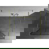 Mexen Kioto samostatná sprchová stěna 110 x 200 cm, černá mřížka 8 mm, zlatá kartáčovaná - 800-110-002-55-77