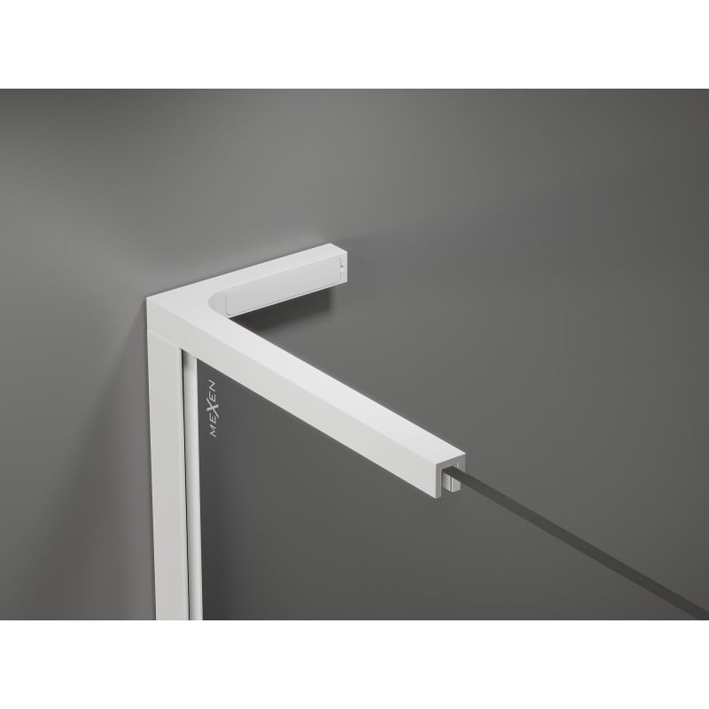 Mexen Kioto L sprchová stěna Walk-in 100 x 200 cm, transparentní, bílá - 800-100-103-20-00