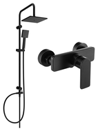 Mexen Tord nástěnná sprchová sada s dešťovou sprchou a sprchovou baterií Cetus, černá - 744340200-70