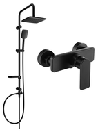Mexen Sven nástěnná sprchová sada s dešťovou sprchou a sprchovou baterií Cetus, černá - 744340262-70