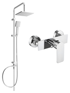 Mexen Tord nástěnná sprchová sada s dešťovou sprchou a baterií Alfa, chrom - 745740200-00