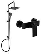 Mexen Tord nástěnná sprchová sada s dešťovou sprchou a sprchovou baterií Alfa, černá - 745740200-70