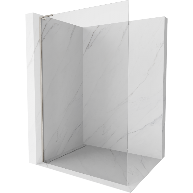 Mexen Kioto L sprchová stěna Walk-in 95 x 200 cm, transparentní, kartáčovaný nikl - 800-095-103-97-00