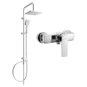 Mexen Tord nástěnná sprchová sada s dešťovou sprchou a sprchovou baterií Lynx, chrom - 745940200-00