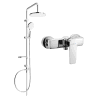 Mexen Erik nástěnný sprchový set s dešťovou sprchou a sprchovou baterií Lynx, chrom - 745940205-00