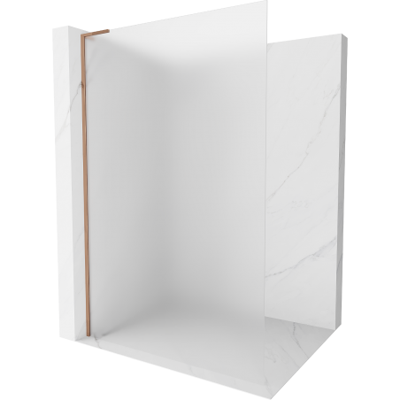 Mexen Kioto L sprchová stěna Walk-in 120 x 200 cm, matné sklo, růžové zlato - 800-120-103-60-30