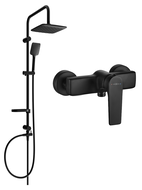 Mexen Sven nástěnná sprchová sada s dešťovou sprchou a sprchovou baterií Lynx, černá - 745940262-70