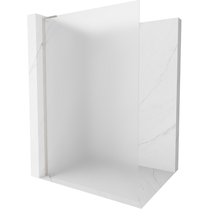 Mexen Kioto L sprchová stěna Walk-in 90 x 200 cm, matná, kartáčovaný nikl - 800-090-103-97-30