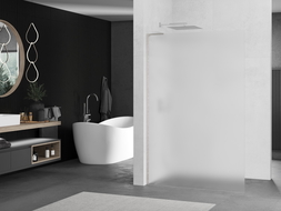 Mexen Kioto L sprchová stěna Walk-in 100 x 200 cm, matné sklo, kartáčovaný nikl - 800-100-103-97-30