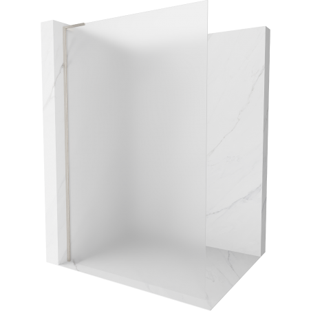 Mexen Kioto L sprchová stěna Walk-in 120 x 200 cm, mat, kartáčovaný nikl - 800-120-103-97-30