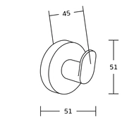 Mexen Tiber háček na ručník, chrom - 7050535-00