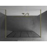 Mexen Kioto volně stojící sprchová stěna 130 x 200 cm, černý vzor 8 mm, zlatý kartáčovaný - 800-130-002-55-78
