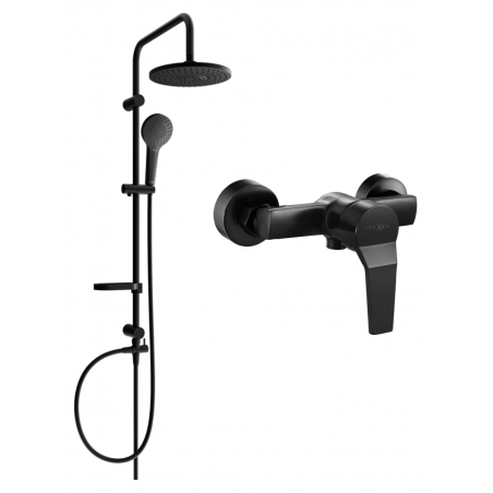 Mexen Erik nadomítková sprchová sada s dešťovou hlavicí a sprchovou baterií Caro, černá - 746640205-70