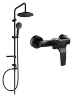 Mexen Erik nadomítková sprchová sada s dešťovou hlavicí a sprchovou baterií Caro, černá - 746640205-70