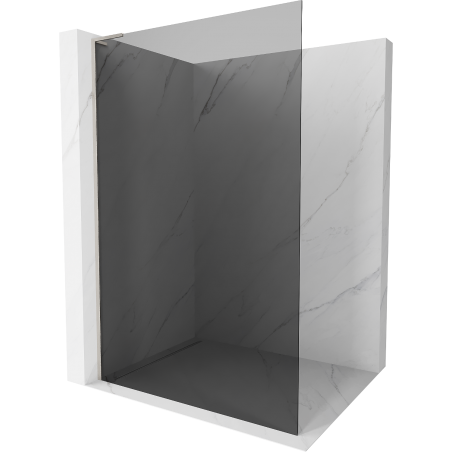 Mexen Kioto L sprchová stěna Walk-in 80 x 200 cm, grafit, kartáčovaný nikl - 800-080-103-97-40