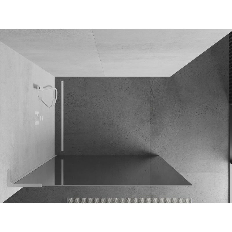 Mexen Kioto L sprchová zástěna Walk-in 120 x 200 cm, zrcadlo, bílá - 800-120-103-20-50