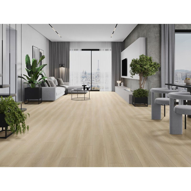 Mexen Charlotte vinylové panely 1240 x 182 mm SPC 6,5 mm, podložka IXPE 1,5 mm, 4 V-spára, Dub - F1055-1240-182-505-4V1-01