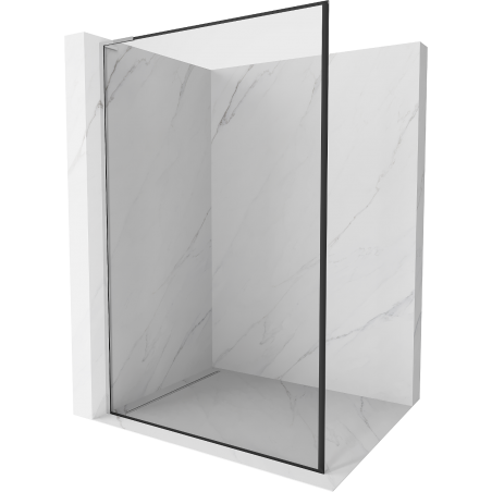 Mexen Kioto L sprchová stěna Walk-in 50 x 200 cm, černý rám, chrom - 800-050-103-01-70