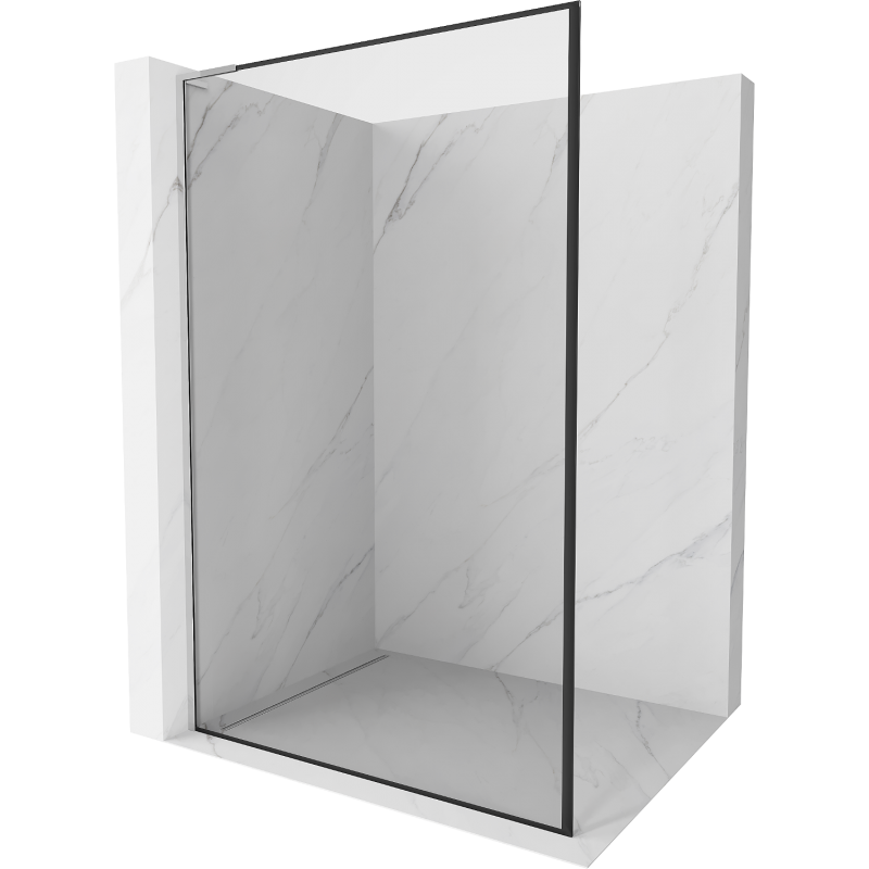 Mexen Kioto L sprchová stěna Walk-in 90 x 200 cm, černý rámeček, chrom - 800-090-103-01-70