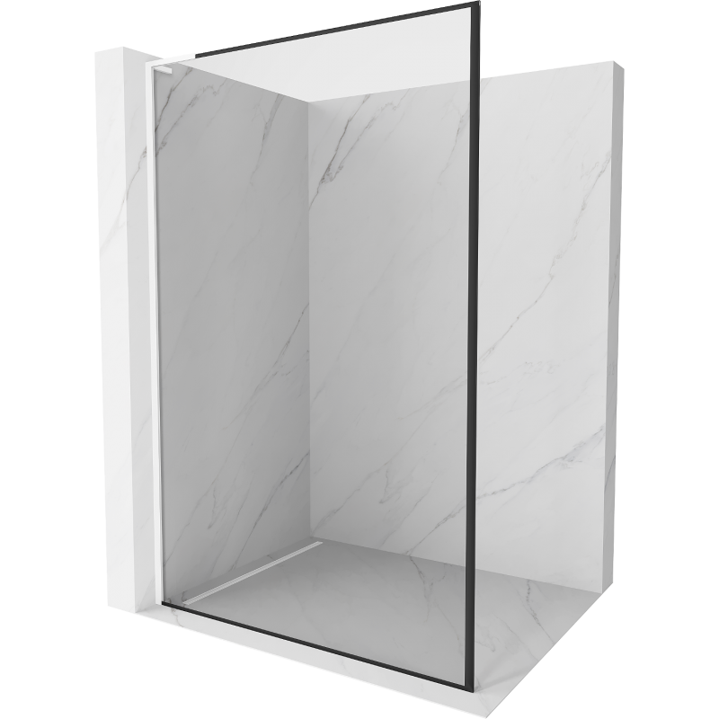 Mexen Kioto L sprchová stěna Walk-in 70 x 200 cm, černý rám, bílá - 800-070-103-20-70