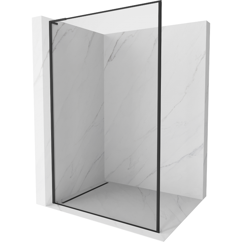 Mexen Kioto L sprchová stěna Walk-in 50 x 200 cm, černý rám, černá - 800-050-103-70-70