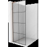 Mexen Kioto L sprchová zástěna Walk-in 90 x 200 cm, černý vzor, růžové zlato - 800-090-103-60-77