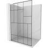 Mexen Kioto L sprchová stěna Walk-in 120 x 200 cm, černý vzor, bílá - 800-120-103-20-78