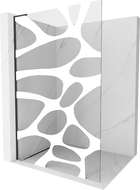 Mexen Kioto L sprchová stěna Walk-in 80 x 200 cm, bílá vlna, černá - 800-080-103-70-97