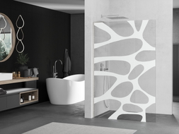 Mexen Kioto L sprchová stěna Walk-in 110 x 200 cm, bílá vlna, kartáčovaný nikl - 800-110-103-97-97