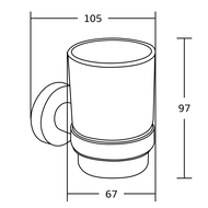 Mexen Tiber kelímek na kartáčky, černý - 7050538-70