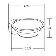 Mexen Tiber mýdlenka, chrom - 7050539-00