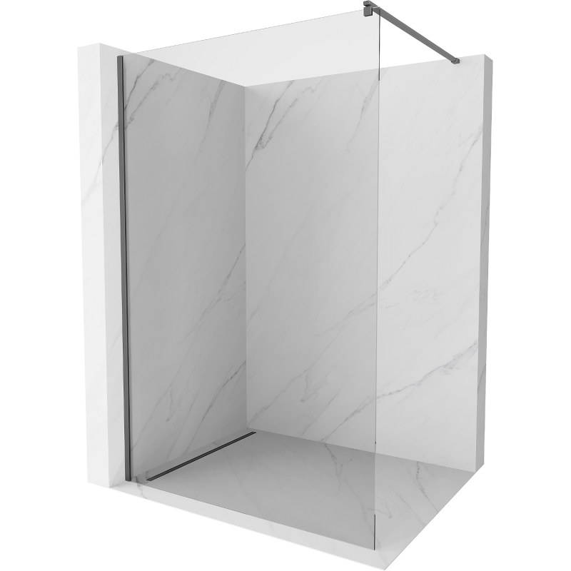 Mexen Kioto sprchová stěna Walk-in 55 x 200 cm, průhledná 8 mm, gun metal - 800-055-101-95-00