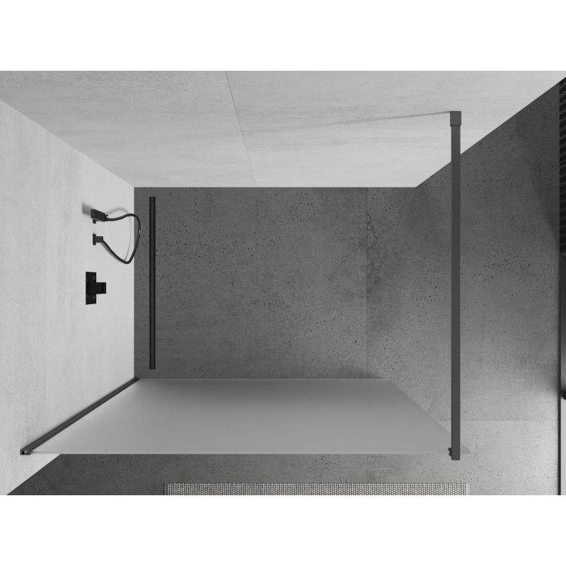 Mexen Kioto sprchová stěna Walk-in 120 x 200 cm, mat 8 mm, gun metal - 800-120-101-95-30