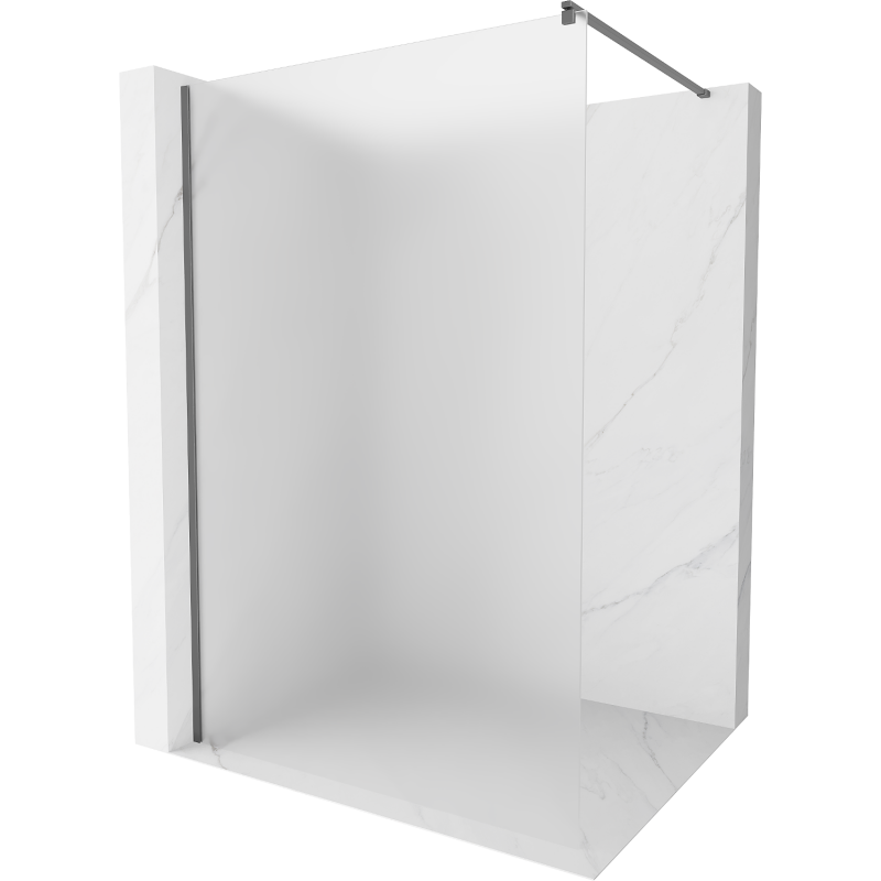 Mexen Kioto sprchová stěna Walk-in 120 x 200 cm, mat 8 mm, gun metal - 800-120-101-95-30