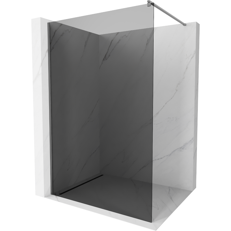 Mexen Kioto sprchová stěna Walk-in 110 x 200 cm, grafit 8 mm, gun metal - 800-110-101-95-40
